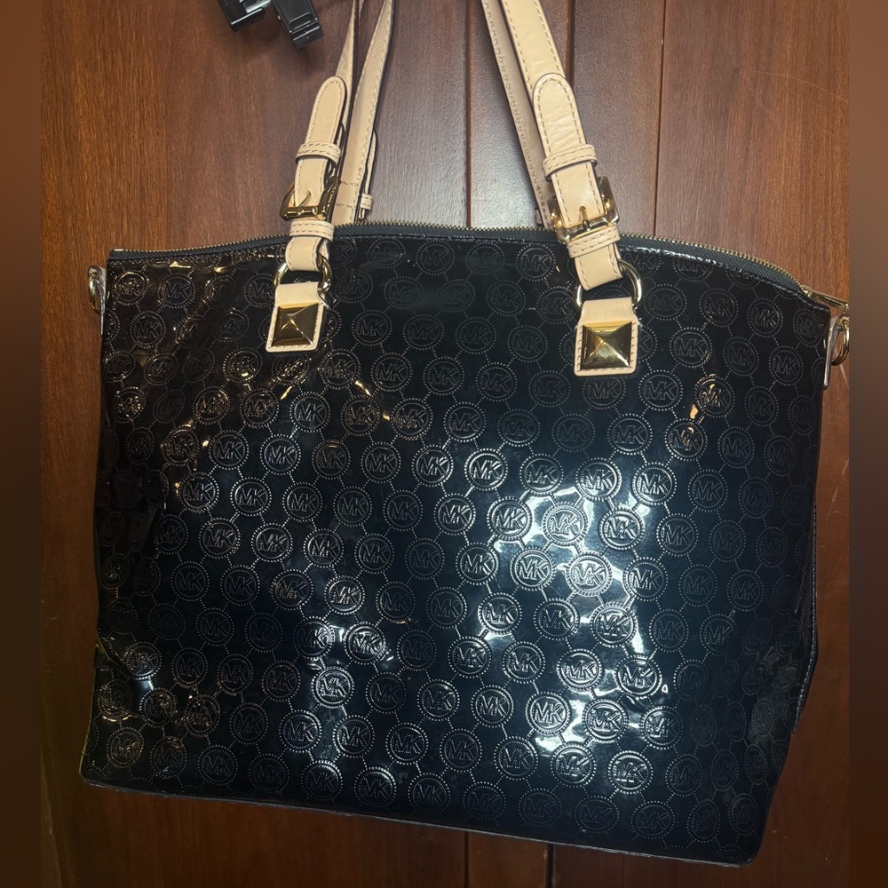 Michael Kors Black and Gold Tote